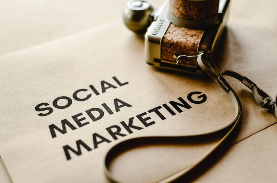 written "Social media marketing"