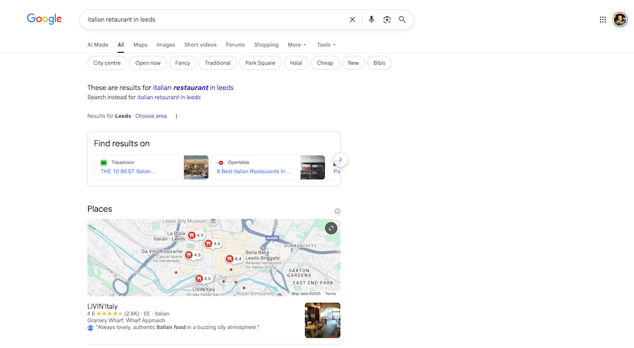 LIVIN'Italy Google Presence